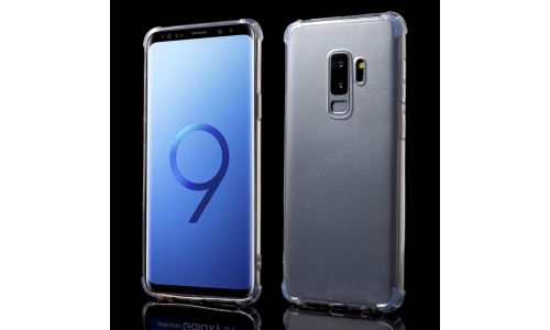Coque souple pour Galaxy-S9+ coins renforcés coloris transparent