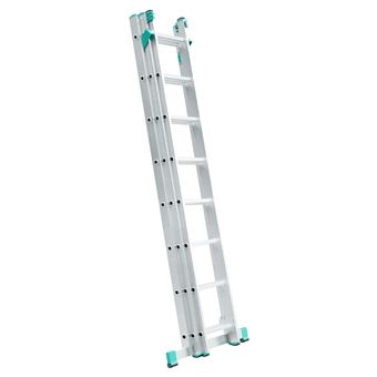 Echelle transformable 3 plans coulissante extensible 8 marches - 1