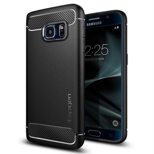 Spigen Rugged Armor - Coque de protection pour téléphone portable - polyuréthanne thermoplastique (TPU) - noir - pour Samsung Galaxy S7