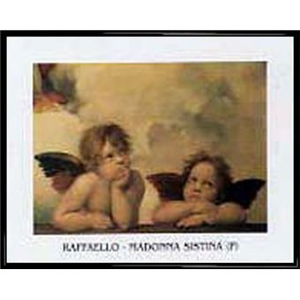 Poster Reproduction Encadre Raphael La Madone Sixtine Details Viii 40x50 Cm Cadre Plastique Noir Poster Affiche Encadre Top Prix Fnac