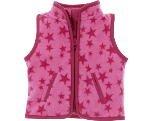 Schnizler bodywarmer Sterrenfleece junior rose