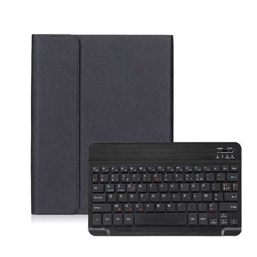 Étui HSMY en Tissu avec Clavier Français AZERTY Bluetooth pour iPad Pro 11 2018 - Noir