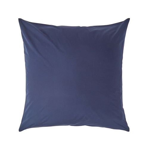  Taie D'oreiller Unie En Coton &Eacute;gyptien 200 Fils Bleu Marine 60 X 60 Cm