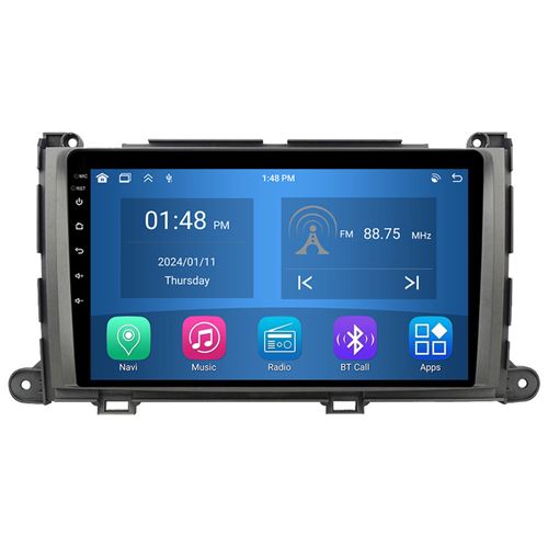 Autoradio RoverOne® Bluetooth CarPlay Android Auto Navigation 4Go RAM 64Go ROM pour Toyota Sienna 3 XL30 2010-2014