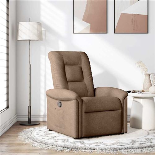 vidaXL Fauteuil verstelbaar stof bruin4015620