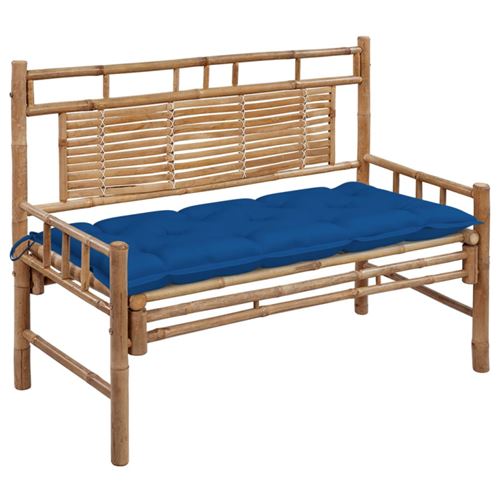 Vidaxl Tuinbank Met Kussen 120 Cm Bamboe3063901 - Image 3