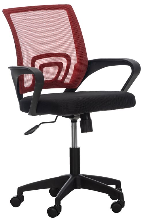 Fauteuil de bureau Auburn en maille avec hauteur réglable et pivotant , Rouge
