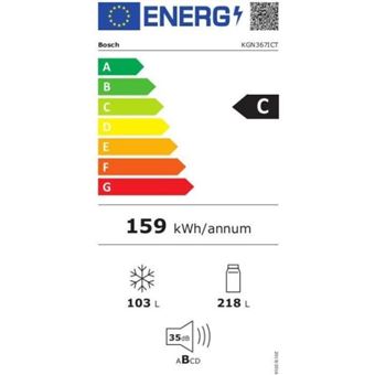 400€ sur Refrigerateur Frigo combiné BOSCH KGN367ICT SER4 2 Portes Pose  libre Capacité 321L H - Réfrigérateur multi-portes - Achat & prix