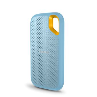 SanDisk Extreme Portable V2 - SSD - chiffré - 4 To - externe (portable) - USB 3.2 Gen 2 (USB-C connecteur) - AES 256 bits - bleu ciel - 1