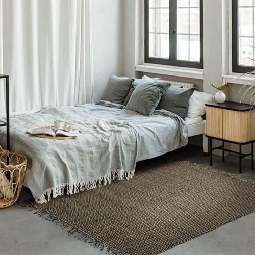 Tapis en jute Kala - 120 x 170 cm - Noir