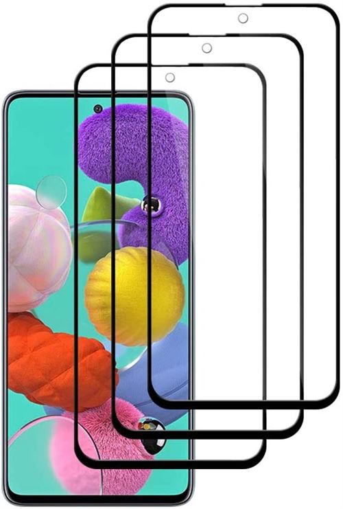 [Pack De 3] Film Vitre En Verre Trempé Pour Samsung Galaxy A51 Protection Ecran Intégrale Ultra Résistant Transparent Dureté 9H Sans Bulles Lot De 3 Top4Pc®