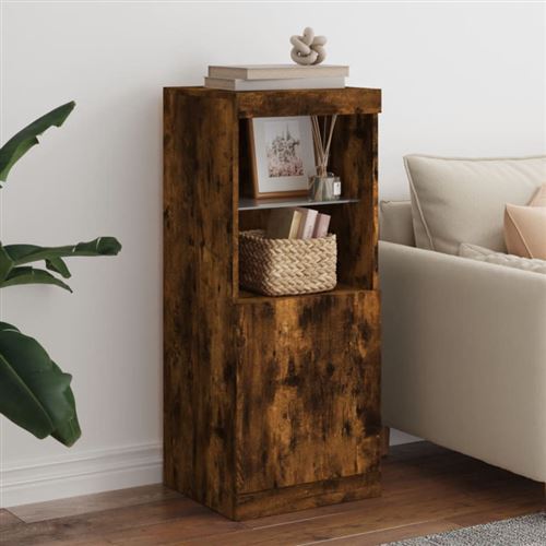 VIDAXL - Buffet - Chêne Fumé - 41x37x100 cm - Avec Éclairage LED - Image 3