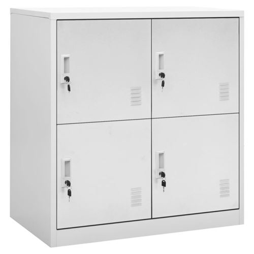 Armoire à casiers Gris clair 90x45x92,5 cm Acier