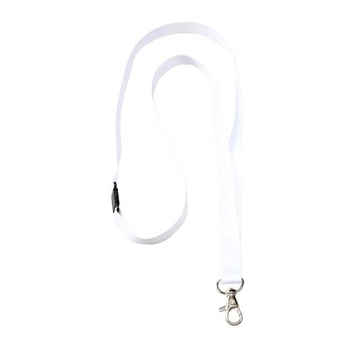 Non Communiqué Blanc Tour De Cou Polyester Recyclé Pour Badge Avec Mousqueton - Pochette De 10 - Avery