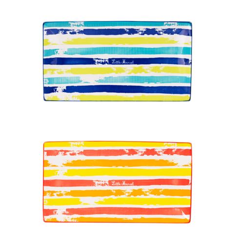 Non Communiqué Multicolore Plat Rectangle Little Marcel 28,5X15,5 Cm (1 Modèle Aléatoire) - Table Passion - Porcelaine