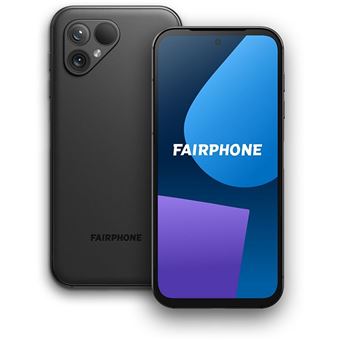 Fairphone 5 - 5G smartphone - double SIM - RAM 6 Go / Mémoire interne 128 Go - microSD slot - écran OEL - 6.46" - 2700 x 1224 pixels (90 Hz) - 2x caméras arrière 50 MP, 50 MP - front camera 50 MP - noir mat