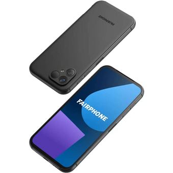Fairphone 5 - 5G smartphone - double SIM - RAM 6 Go / Mémoire interne 128 Go - microSD slot - écran OEL - 6.46" - 2700 x 1224 pixels (90 Hz) - 2x caméras arrière 50 MP, 50 MP - front camera 50 MP - noir mat