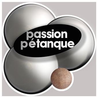 passion pétanque - 10x10cm - Sticker/autocollant - 1