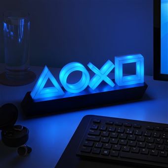 Lampe USB décorative à LED bleues Icons PlayStation 5 - Music reaction mode