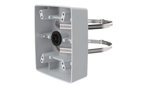 AXIS T91B57 - Montageset voor paal - monteerbaar aan paal - binnenshuis, buitenshuis - wit - voor AXIS A9188-VE, T91G61, T91H61, T98A15-VE, T98A16-VE, T98A17-VE, T98A18-VE
