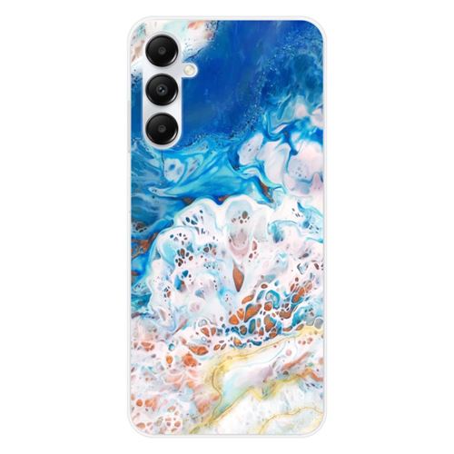 Coque en silicone imprimée compatible Samsung Galaxy A05S Marbre océan