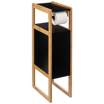 Meuble dérouleur WC 1 porte noir Natureo 5five - 1