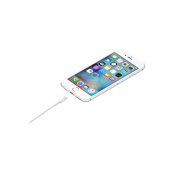 Vshop® câble lightning avec connecteur ultra résistant pour iphone 11/11 pro/x/xs/xr/8/8 plus/7/7 plus/6s/6s plus/6/6 plus/se/5s/5 - 50cm - blanc - 1