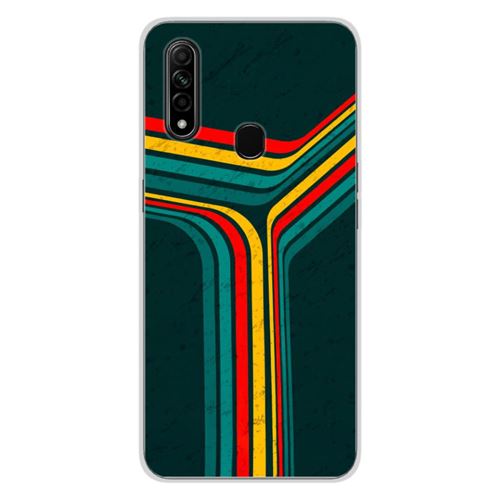 Coque en silicone imprimée compatible Oppo A31 Retro lines