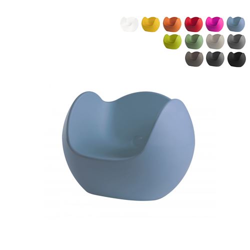 Chaise Fauteuil à Bascule Design Moderne Pour Bar Jardin Intérieur Extérieur Slide Blos Couleur: Bleu