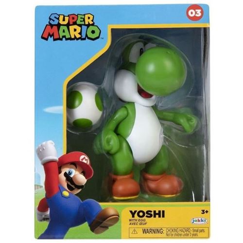 Figurine - JAKKS PACIFIC - Super Mario Bros : Yoshi + oeuf - 10 cm