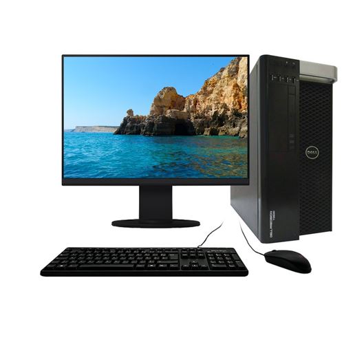 Dell T3600 Xeon E5-1620 3.80Ghz 8Go/480Go SSD Quadro K2000 WiFi W10 + Ecran 24