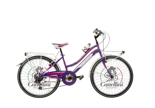 Vélo Fille Canellini VTT LINCY 24 6V Violet/Fuchsia