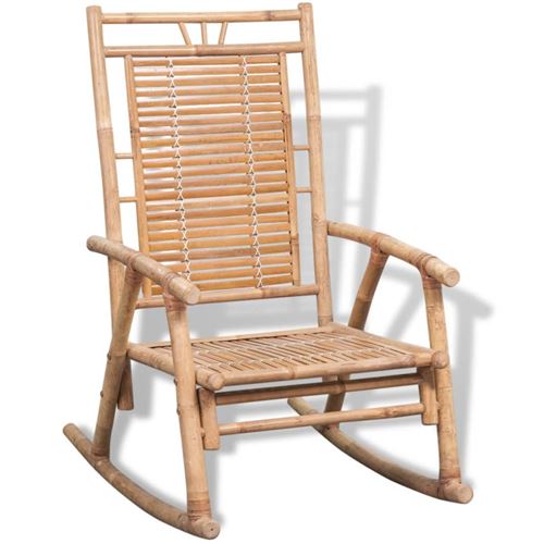 VIDAXL - Fauteuil à bascule - Bambou - Image 2