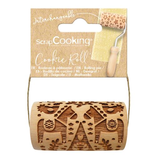 Mini rouleau à pâtisserie en bois - Noël - ScrapCooking