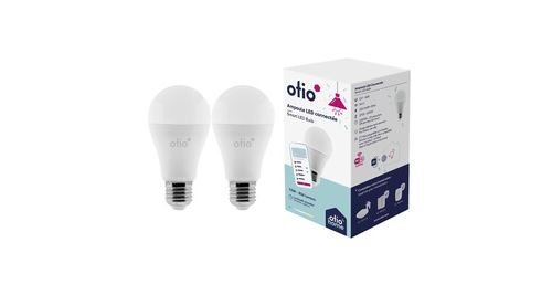  Pack de 2 ampoules connect&eacute;es wifi led e27 10w - otiohome