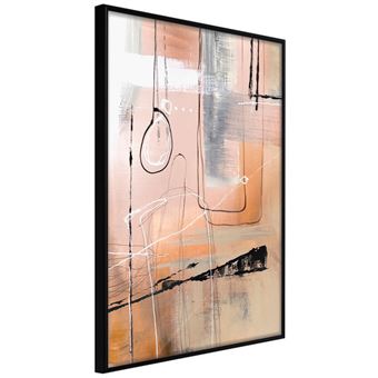 Affiche Murale Encadrée "Pastel Abstraction" 21 x 30 cm Noir - 1