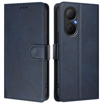 Étui pour FOXDOCK Huawei Nova Y73 RFID Blocking Premium Synthetic en cuir synthétique Case de portefeuille avec couverture de couverture de cartes compatible avec  Huawei Nova Y73-Bleu - 1