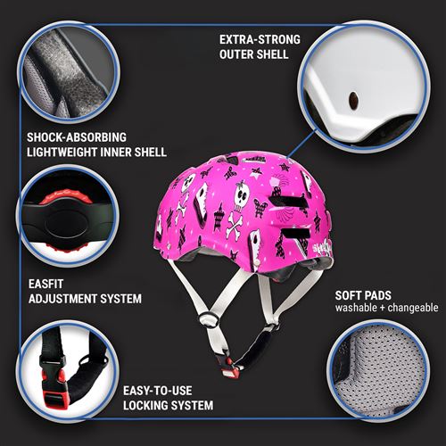 Casque Vélo Enfant Réglable Robuste Pour Filles Et Garçons - Casque Skateboard Léger