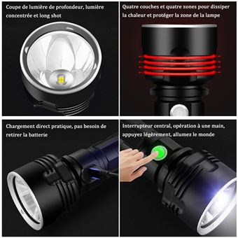 Lampe led rechargeable puissante - Lampe Lumineuse