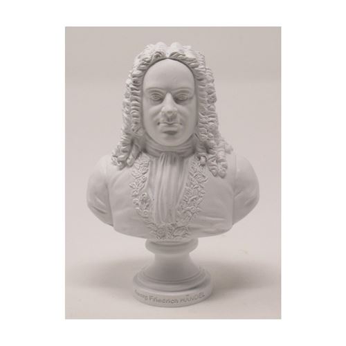 IMPEXIT - Buste de Georg Friedrich Handel Blanc 12,8/8,5/5,5 cm