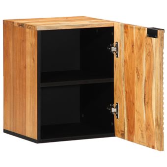 Meuble de Salle de Bain Suspendu 38x33,5x48 cm en Bois Massif d Acacia - 1