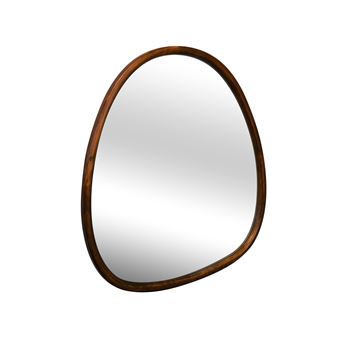 Miroir Austin En Bois D’hévéa Couleur Noyer – Forme Organique, Orientation Horizontale Ou Verticale, 90 Cm - 3