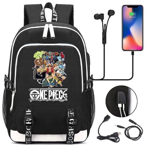 Sac à dos college One Piece avec port de chargement 44*15*30cm Group - Noir
