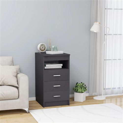 vidaXL Armoire à tiroirs Gris 40x50x76 cm Aggloméré