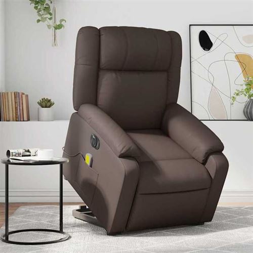 Non Communiqué Marron Vidaxl Fauteuil De Relaxation, Massage, Inclinable Électrique Similicuir