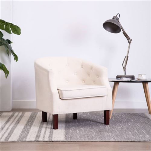 Non Communiqué Beige Vidaxl Fauteuil Tissu