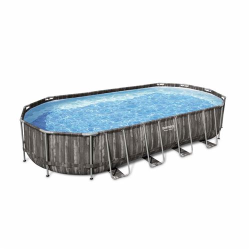 Piscine hors sol bois, en kit rectangle Murano, 12.20 x 6.20 x