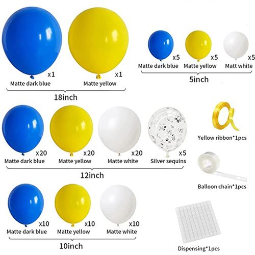 Arche Ballon Anniversaire FONGWAN 115 Ballons en Latex Confettis