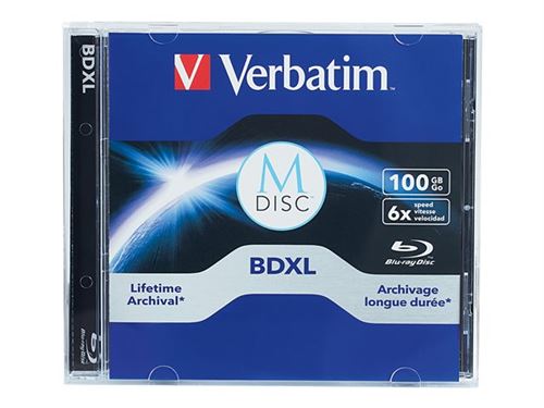 Verbatim M-Disc - M-DISC BDXL - 100 Go 6x - boîtier CD