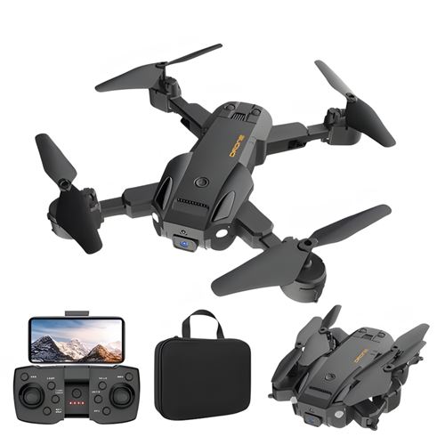 Drone SZSMART Q6 Noir avec caméra unique Quadcopter 4K Pliable 1 Batteries Autonomie 15 Min